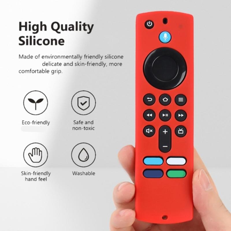 Silicone Remote Cover Shockproof Design AntiScratch NonSlip Grip for TV Stick 3rd Gen/4K Remote Shell Cover Case