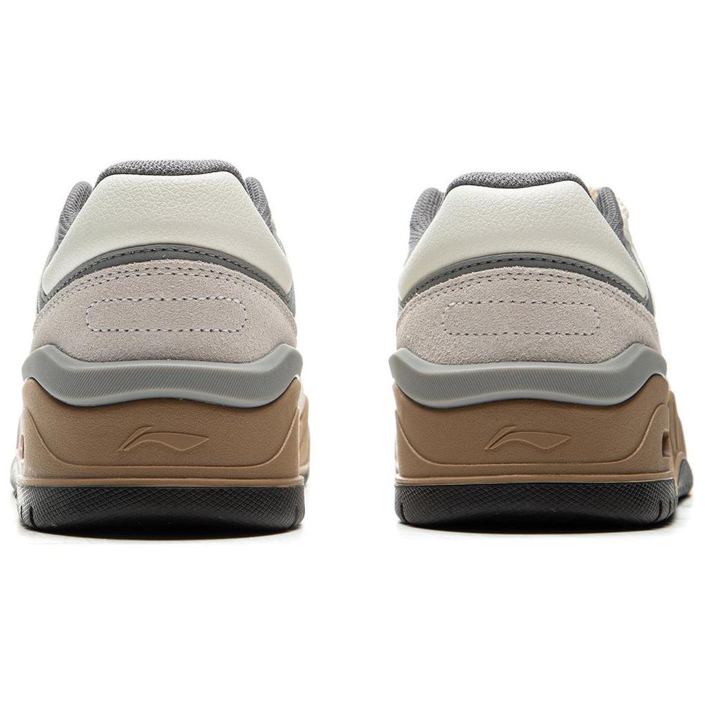 New LiNing Moon White 2.0 Anti Slip And Wear Resistant Breathable Low Top Skateboard Shoes Women's Ecru AGCU276-10