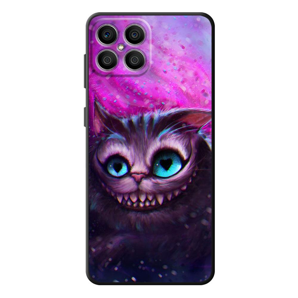 Black TPU Phone Case for Realme C21Y C20 C11 C15 C12 C35 C21 C25 C3 XT GT Narzo30A Alice In Wonderland Cheshire Cats Cover Funda