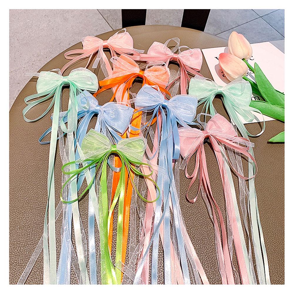 Bow Tie Ribbon Children Hair Clip Sweet Lovely Girl Multicoloured Bowknot Hairpin Versatile Hair Accessory