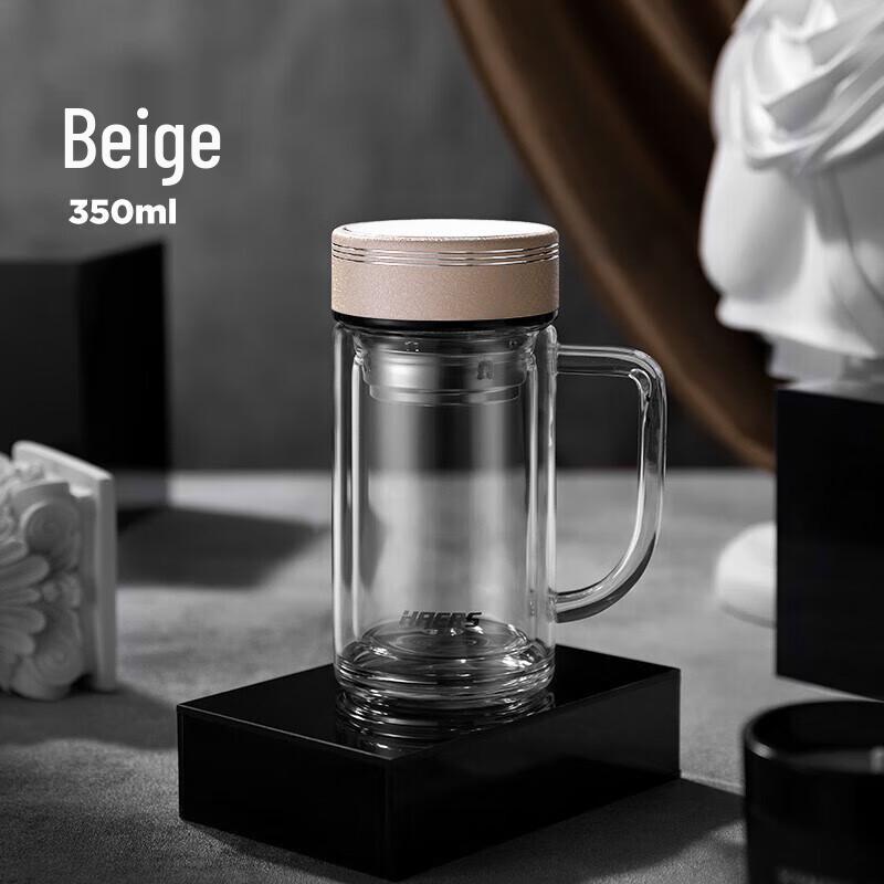 HAERS Double-Layer Glass Office Cup
