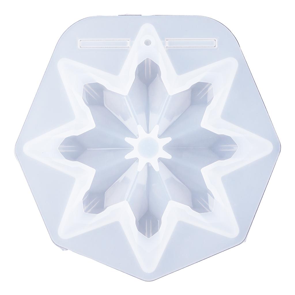 

3D Зеркальная Снежинка Гибкая Силиконовая Форма DIY Рождественские Украшения Кристалл Эпоксидная Смола Форма Рождественская Подвеска Смола Форма 2