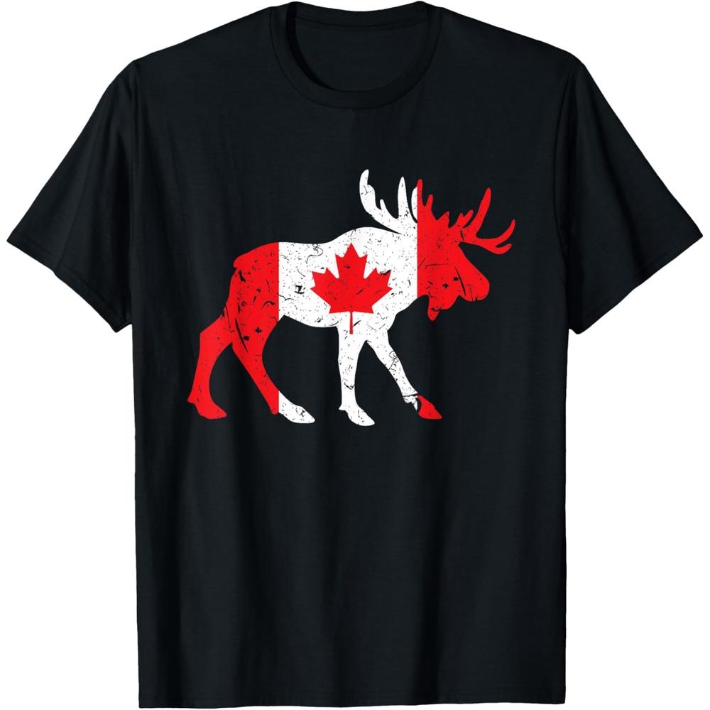 Maple Leaf Animal Canadian Flag Canada T-Shirt XXL чёрный