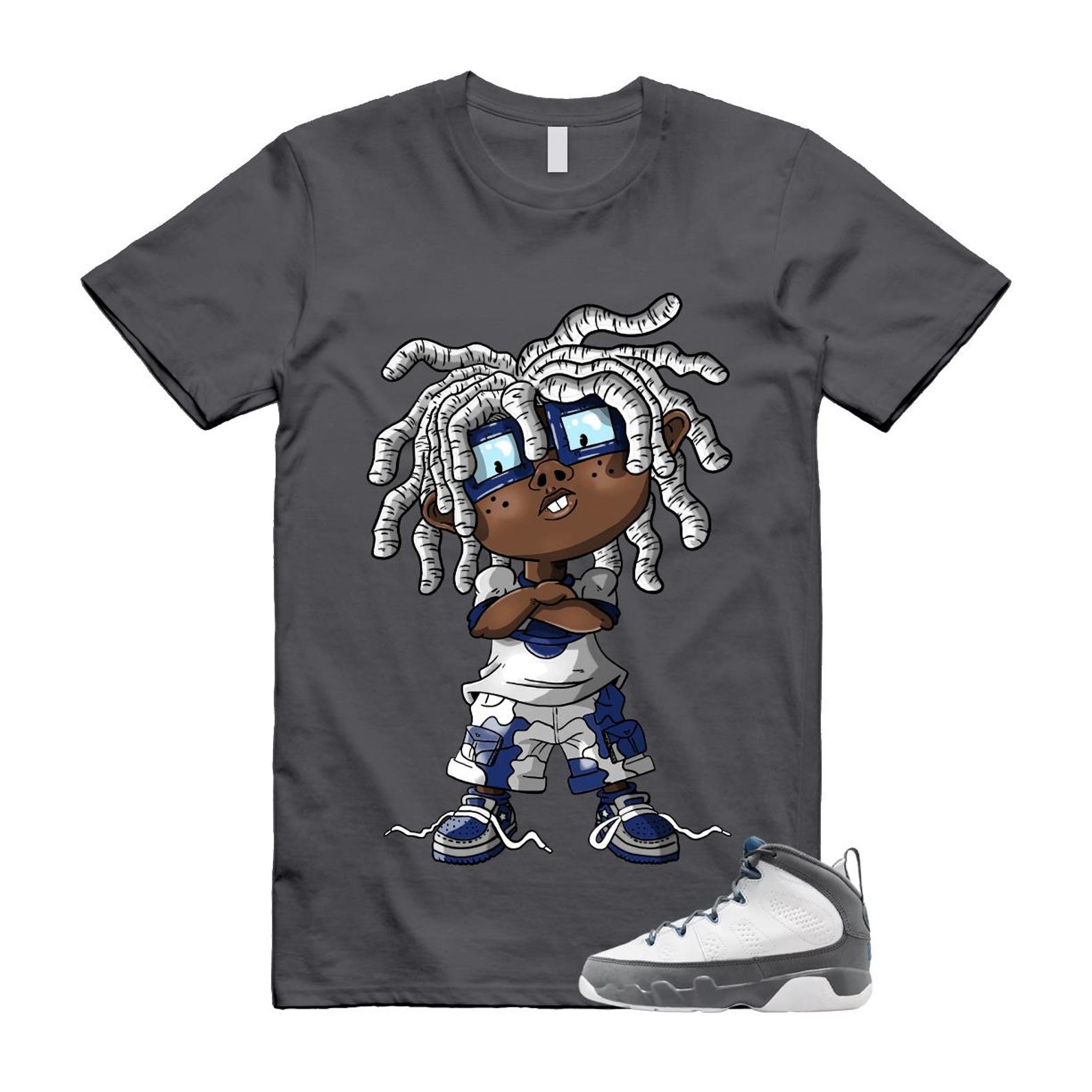 9 French Blue Flint Grey White 2026 T Shirt Match CHONGO M