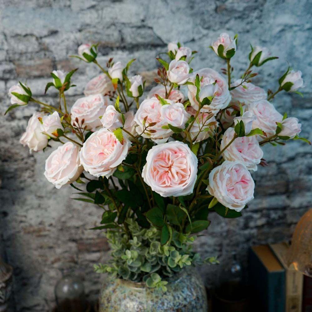 

Silk Simulated Rose Flexible Artificial Rose European Rose Bouquets Garden