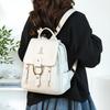 Women's Soft Leather Backpack Solid Color Travel Backpack