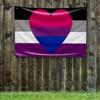 Bandiera arcobaleno bisessuale gay fai da te personalizzata con asta in fibra di vetro Decorazione murale per camera da letto e esterni Stendardi arazzo 3x5 piedi
