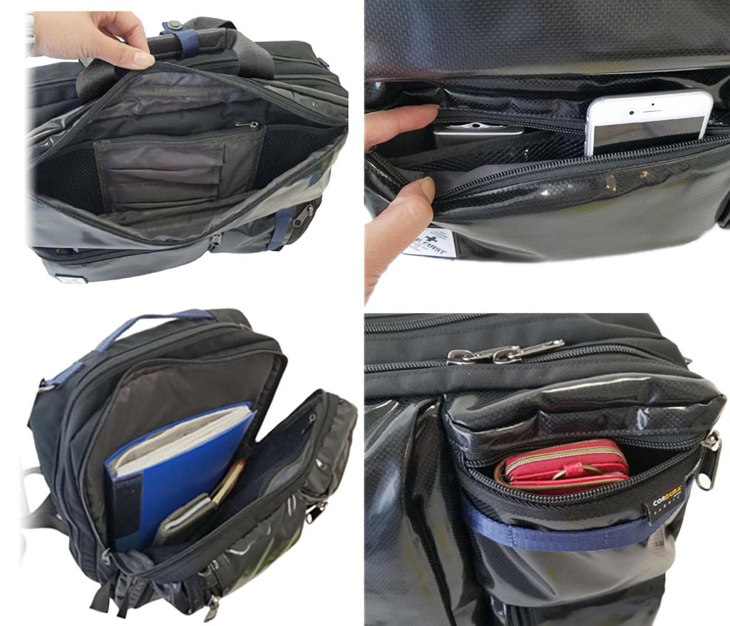 FireFirst Cordura 3-Way Travel Business Bag, Medium, Black