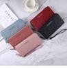New Korean Style Lady Long Zipper Wallet Solid Color Simple Diamond Card Holder Large Capacity Hand Clutch Bag