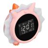 Budzik Różowy Kształt Dinozaura Wielofunkcyjny Przyłóżkowy LED Elektroniczny Budzik