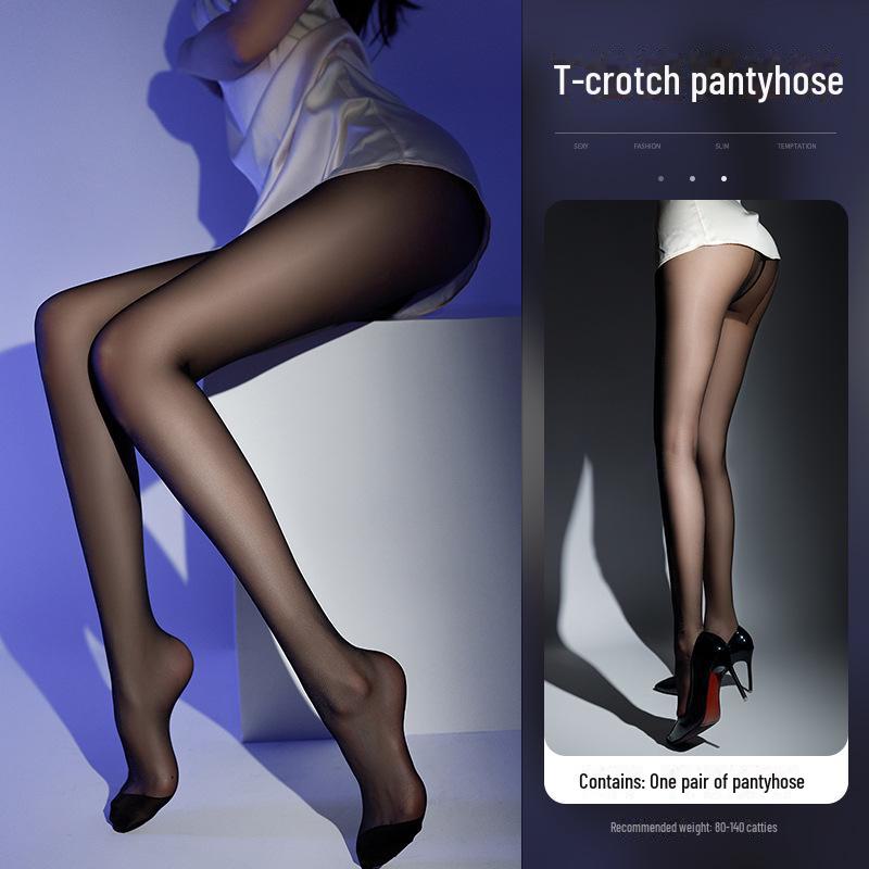 Manyan Sexy Sheer T-Crotch Pantyhose Stockings 1288