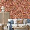 Birthday Sprinkles Wallpaper Red, Orange, Gold and Beige 50x1000