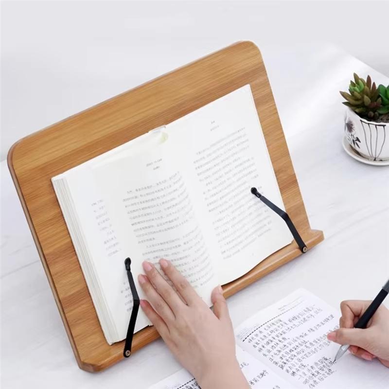 A96K-Foldable Book Stand For Home & Study - Portable Adjustable Tablet & Cookbook Holder For Reading, Studying