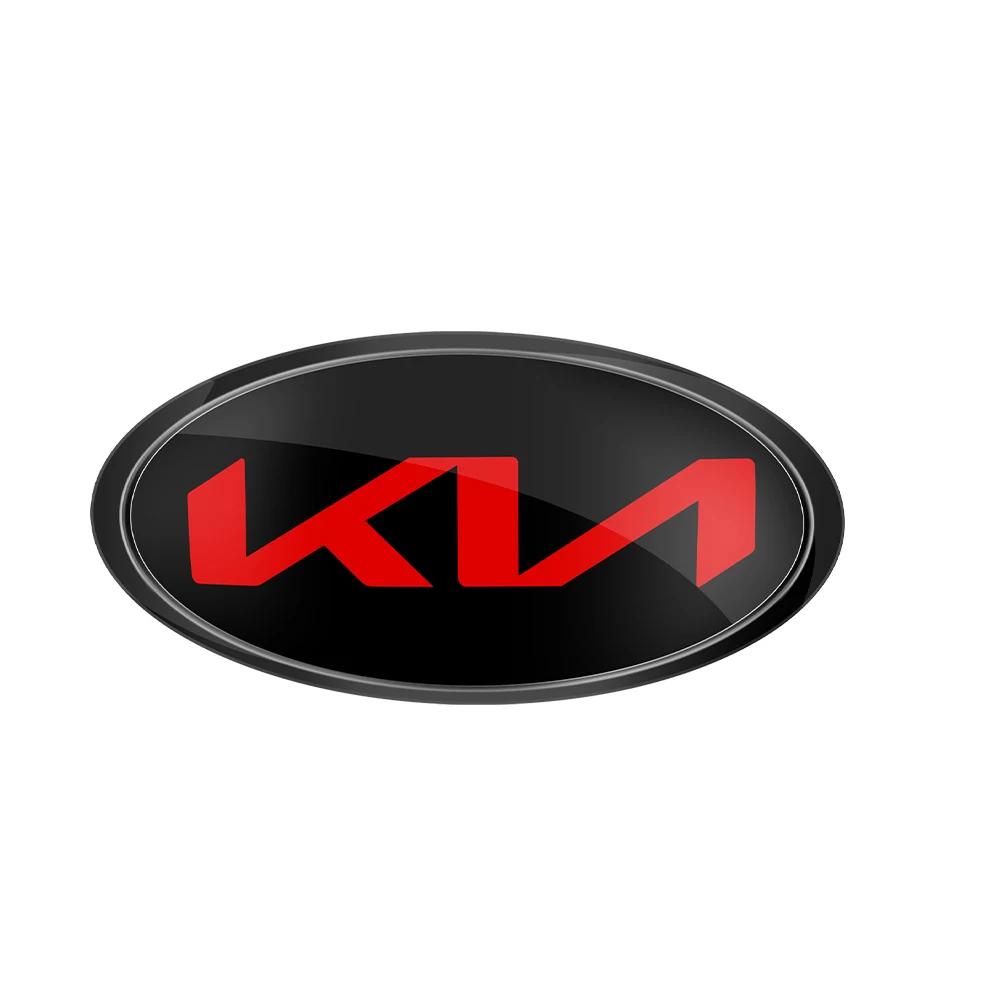 ABS Badge Logo Voiture Emblème Capot Avant Autocollants Décoratifs Coffre Arrière Pour Kia Sportage Rio K2 Ceed Carnival Picanto Soul EV6 Niro