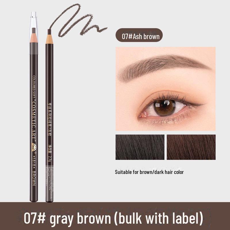 Genuine 1818 Waterproof Wooden Eyebrow Pencil - Non-Smudge, Hard Core, Makeup Artist Special.