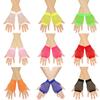Chunky Fishnet Arm Sleeves: Stylish Half-Finger Sun Protection Gloves for Nightclub Parties, Available In Long & Short Styles