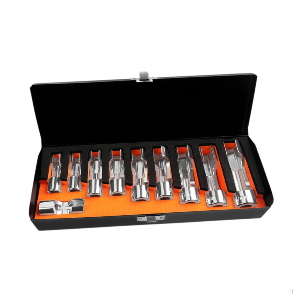 Fuel Line Socket Slotted Wrench Tool Easy To Use Portable Hand with Box Open Slot Tube