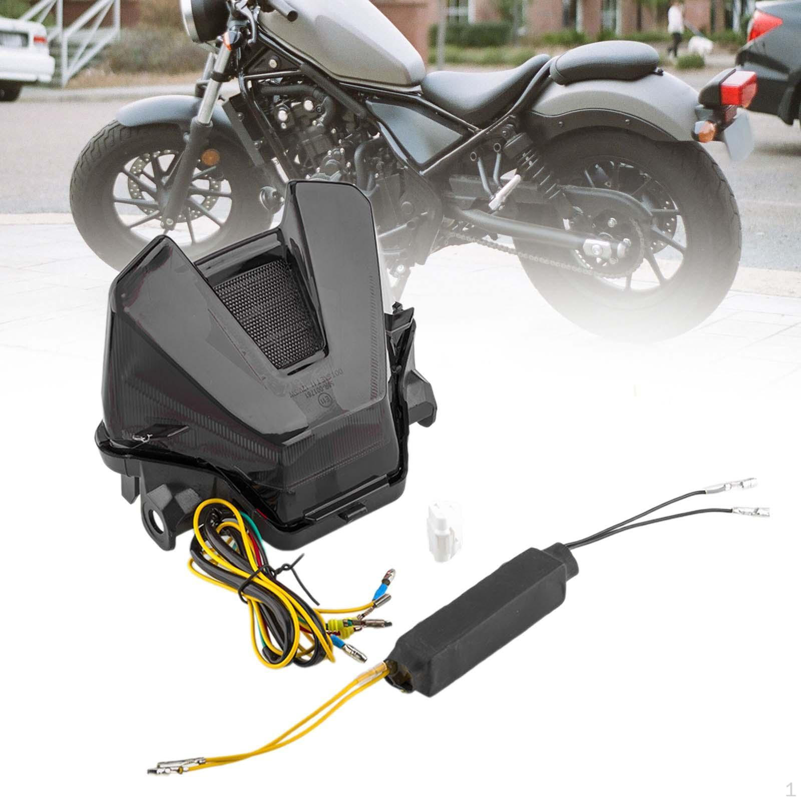 

Motorcycle LED Taillight Turn Signal Light Easy to Install Waterproof Shockproof Rear gray