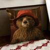Cartoon PPaddington BBear Cushion Cover Reversible Soft Durable Pillow Cover Home  Car MultiScene Use for Daily Comfort