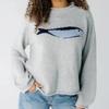 Europäischer und amerikanischer Landhausstil kleiner Fisch Jacquard Rundhals Damen Lockerer und fauler Pullover Strickpullover