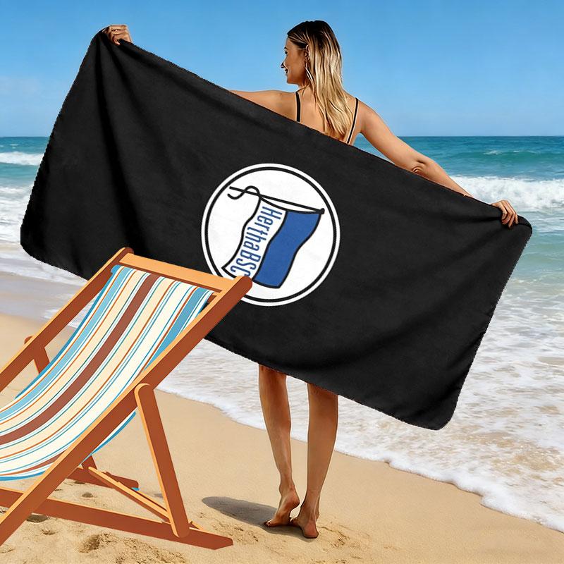 Hertha BSC Print Beach Towel, Large Soft Quick Dry Towel for Beach Camping Swimming