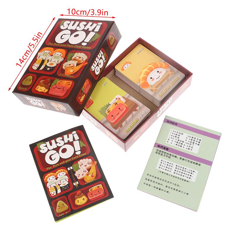 1 Box Sushi Go Family Gathering Board Game Card Fun Card Game Party Interactive Card Game Creative Small Gift Holiday Accessory