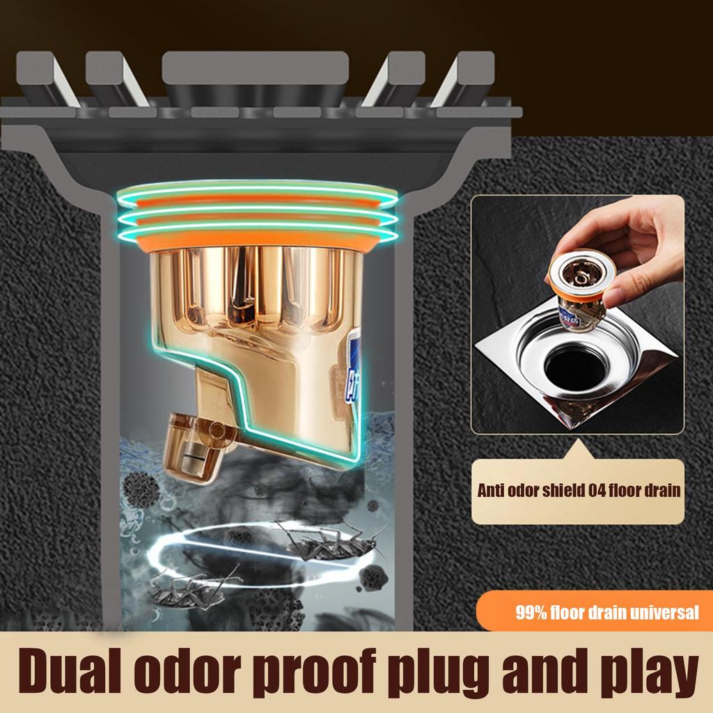 Gravity Induction Floor Drain Core Toilet Deodorant Anti-Odor Artifact Auto Open Water Seal No Smell Bathroom Toilet Sewer