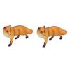 2pcs Realistic Fox Figure Wild Animal Model Toy Educational Presents for Children