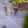 3x 1/64 Scale Miniature Figures Micro Landscape Decor, Cinematography Crew, Collectibles Layout