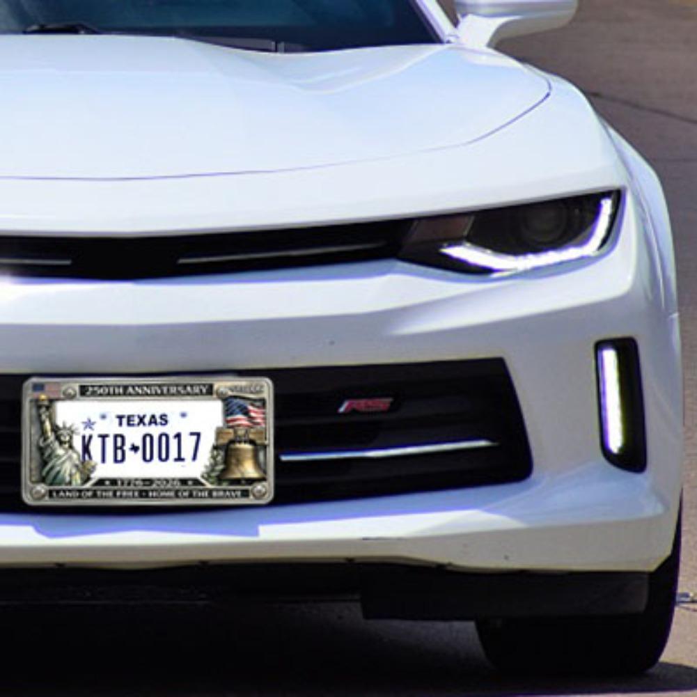 250th Anniversary Commemorative License Plate Frame High-quality Vietnam Veteran Salute Mental License Plate Decorative Frame License Plate Covers
