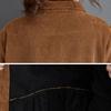 Autumn Plus Velvet Long Sleeve Large Size Women's Dress Corduroy Casual Warm Coat