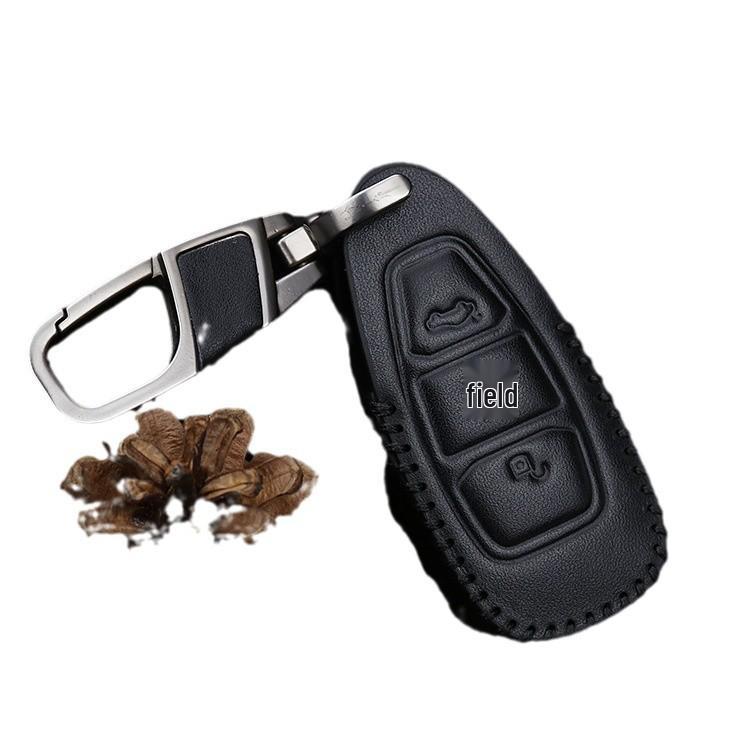 Genuine Leather Smart Key Case for Ford Ecosport & New Mondeo