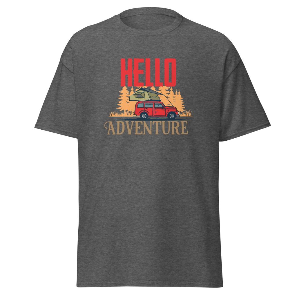 Adventure unisex 100% Cotton T-shirt Mens Tees Top,Camping Hiking Travel Van Tent Outdoors Backpacking