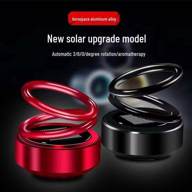 Dual-Ring Solar Car Aromatherapy Spinner Ornament