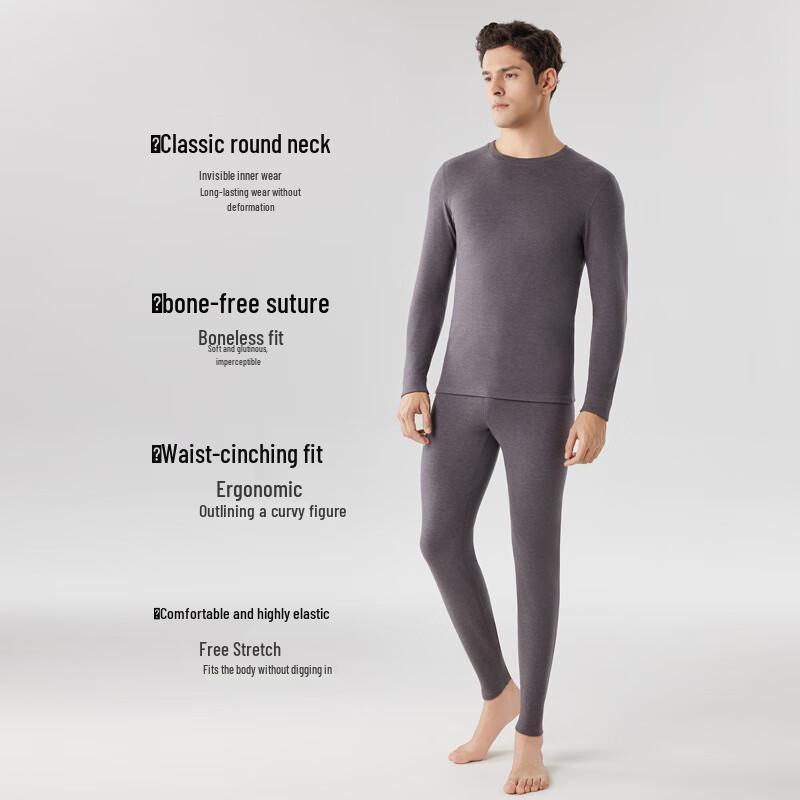 Herren Nahtloses Thermounterhemd & Hose mit Kaschmir-Mischung