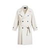 GOLFCROSS Unisex Faux Two-Piece Hooded Long Trench Coat