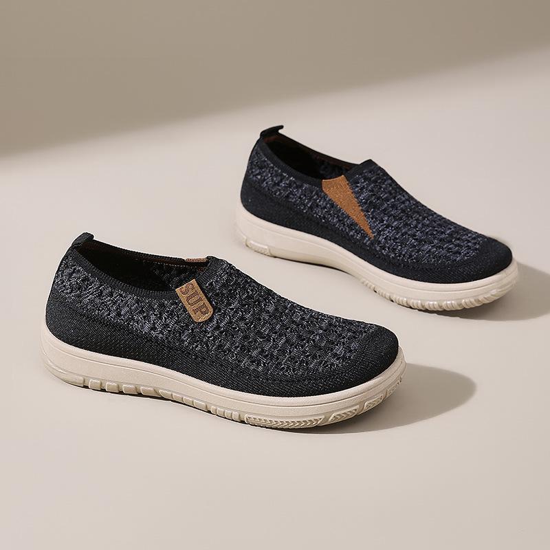 Frühlings- und Sommerschuhe Damen einfarbige Freizeitschuhe Slipper Damenschuhe weiche Sohlen keine müden Füße flache Schuhe Damen Stoffschuhe