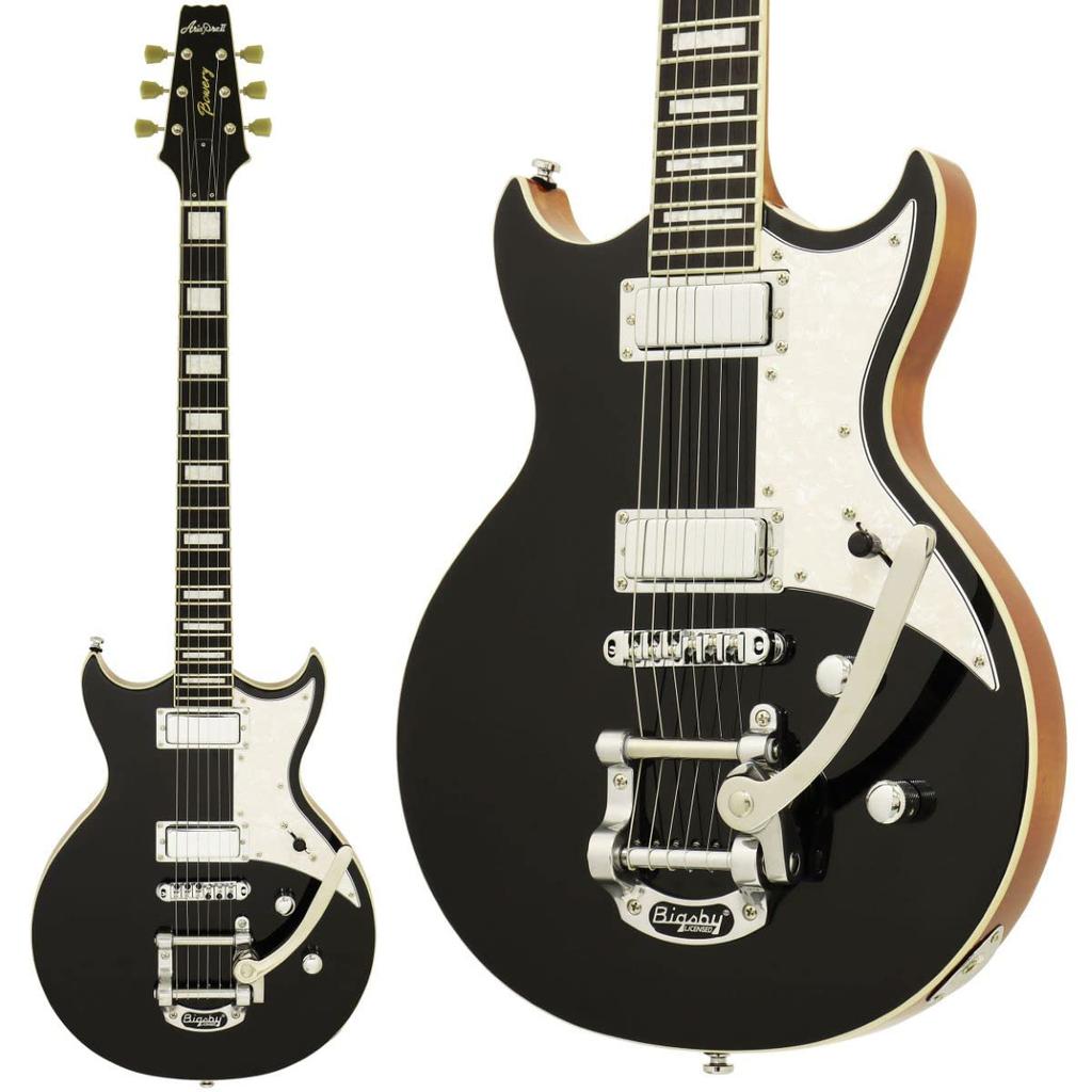 AriaProII BK Black Electric Guitar 212-MK2