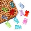 100 Pcs Colorful Bear Beads Clear Acrylic Colored Bear Beads Mini Bear Charms for Bracelet Necklace DIY Crafts Jewelry Making Supplies