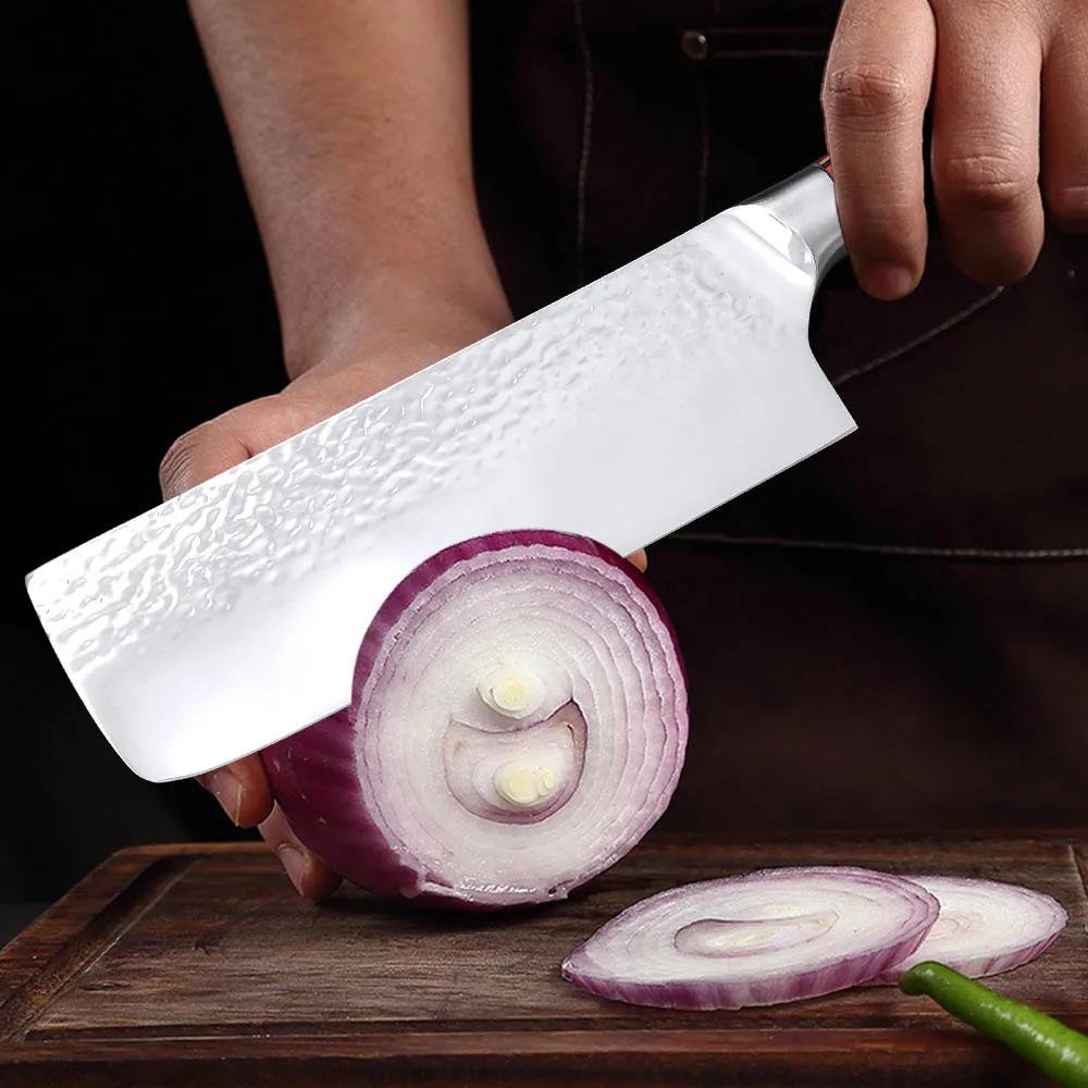 5Cr15 Stainless Steel Cleaver Knife Hand Forged Kitchen Knives Wood Handle Chopping Vegetables Slicing Meat Chef Cleaver Knife