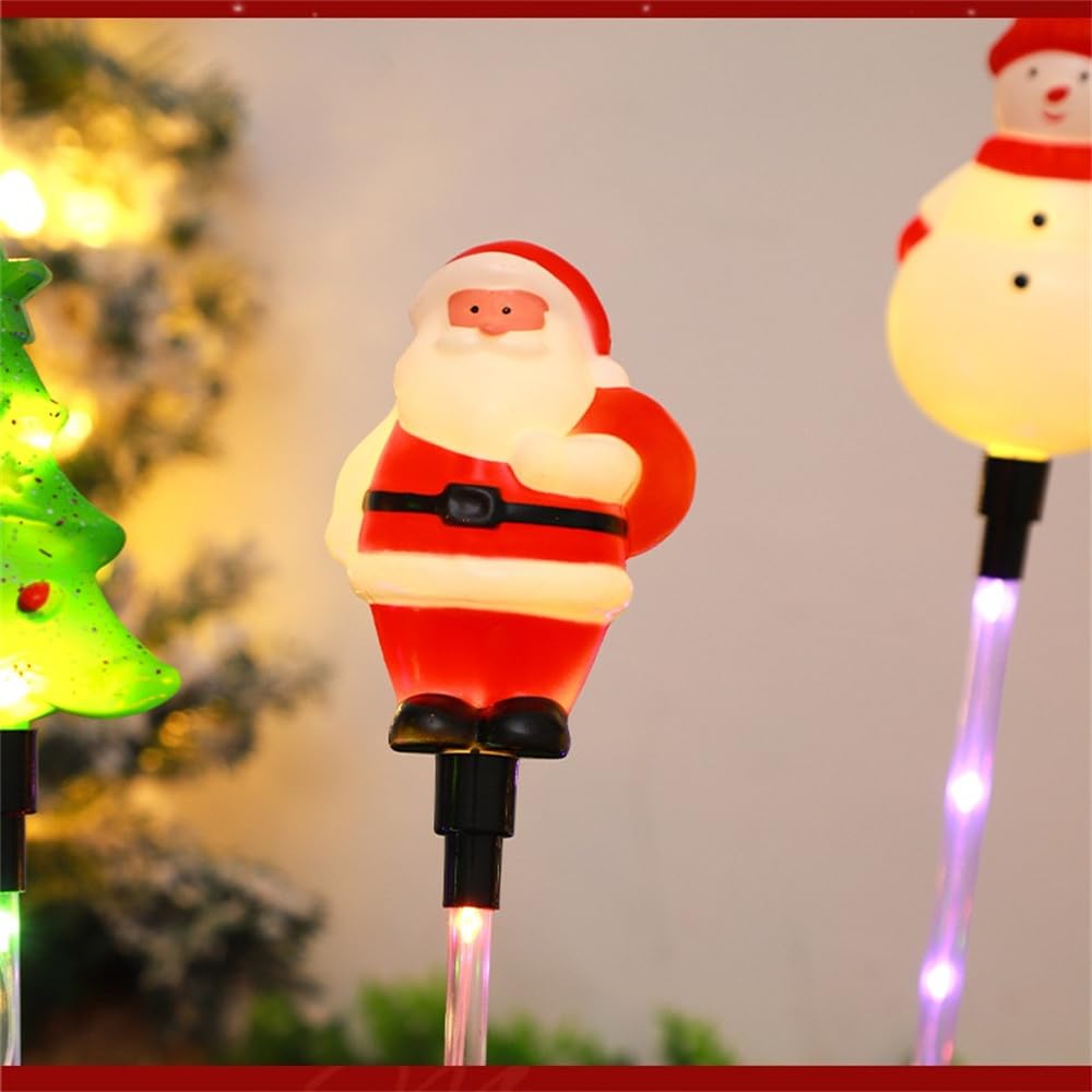 DUOLEIMI Christmas Solar Santa Claus Garden Snowman Outdoor Christmas Garden LED Ornament Creates Atmosphere Lights, Lights, Lights, Illumination,