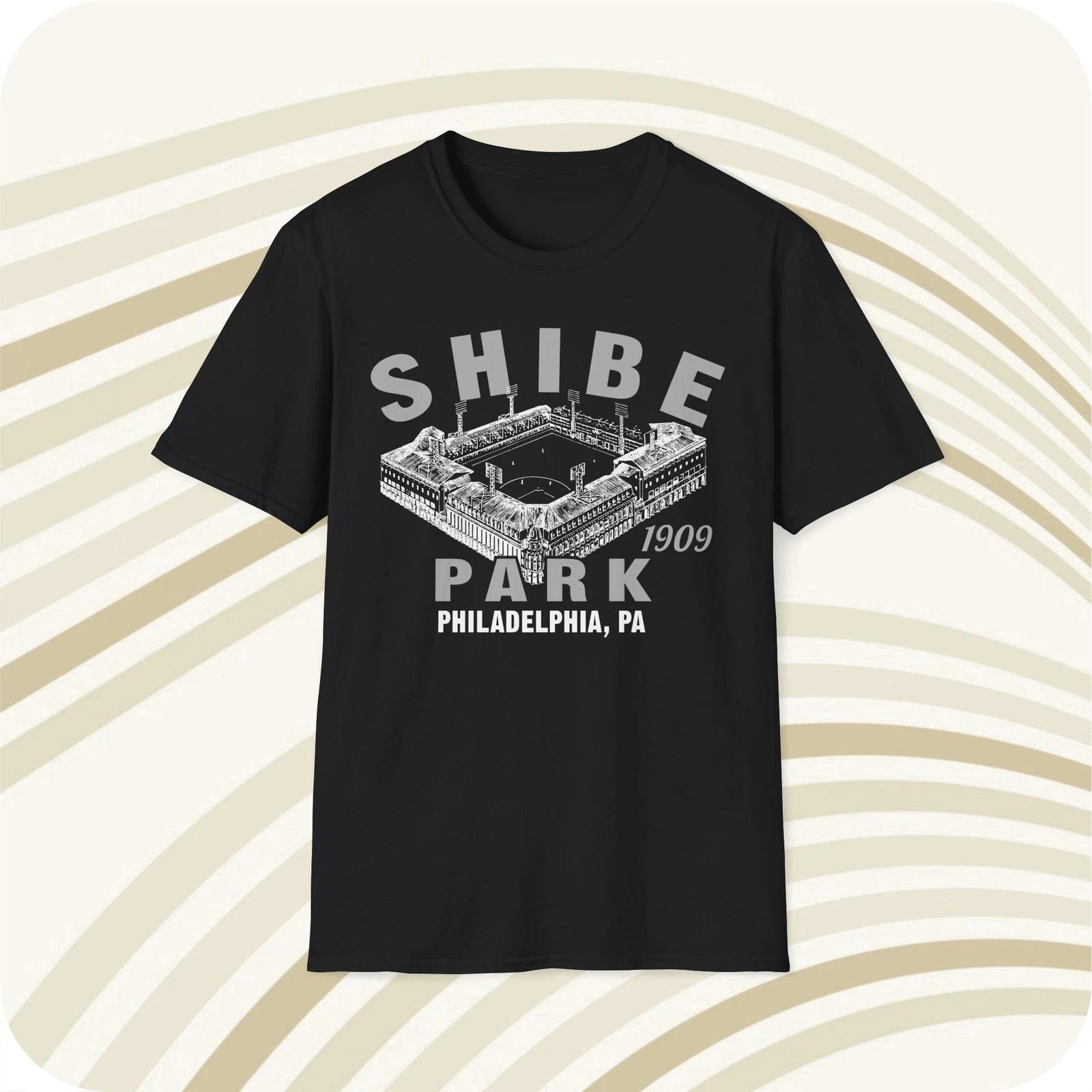 Shibe Park 1909 Classic Cut Baseball T shirt - Connie Mack Philadelphia A s 4XL