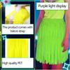 Neons Party Decoration Belly Dance Hip Scarf Skirt Sparkly Tassels Wrap Skirt Rave Costume for Wedding Birthday Concert