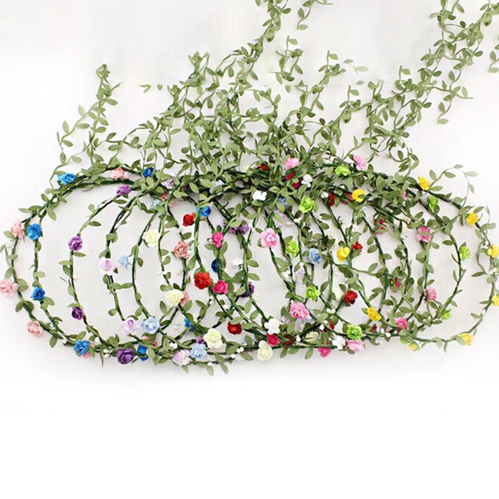 10M Artificial Leaf Vine Simulation Foliage Garden Wall Vines Rattan Home Decoration Decor Gree O8I2