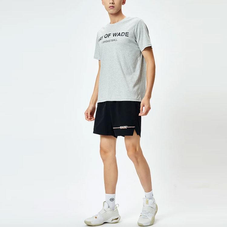 Li Ning Wade Series Printed Quick-Dry Loose Fit Drawstring Shorts Men shorts Black AKSR355-1