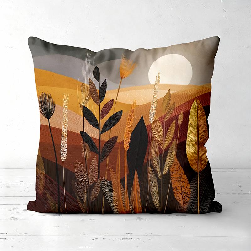 Autumn Landscape Printed Throw Pillow Covers Set Polyester pillowcase, sofa decorative cushion cov Headboard Pillow