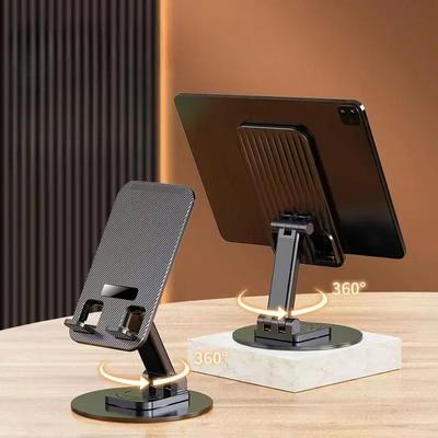 360 Grad drehbarer tragbarer faltbarer Tablet-Halter, Desktop, verstellbar, Aluminium-Metall-Ständer, Ständer für Mobiltelefon, für iPad iPhone