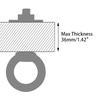 Bullone a occhio in metallo industriale M10X50mm 440 libbre Carico di lavoro sicuro Ferramenta di imbracatura sicura Bullone a occhio in metallo Fissaggio per esterni