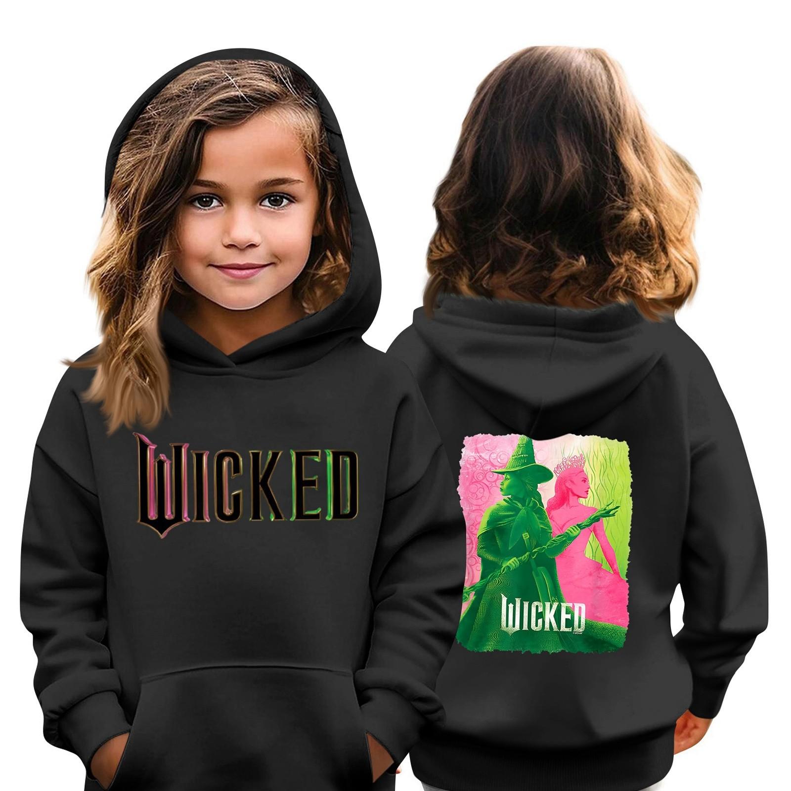 

Детская толстовка с капюшоном для мальчиков и девочек, модная толстовка с длинными рукавами и карманом, 3-14 лет 100 чёрный