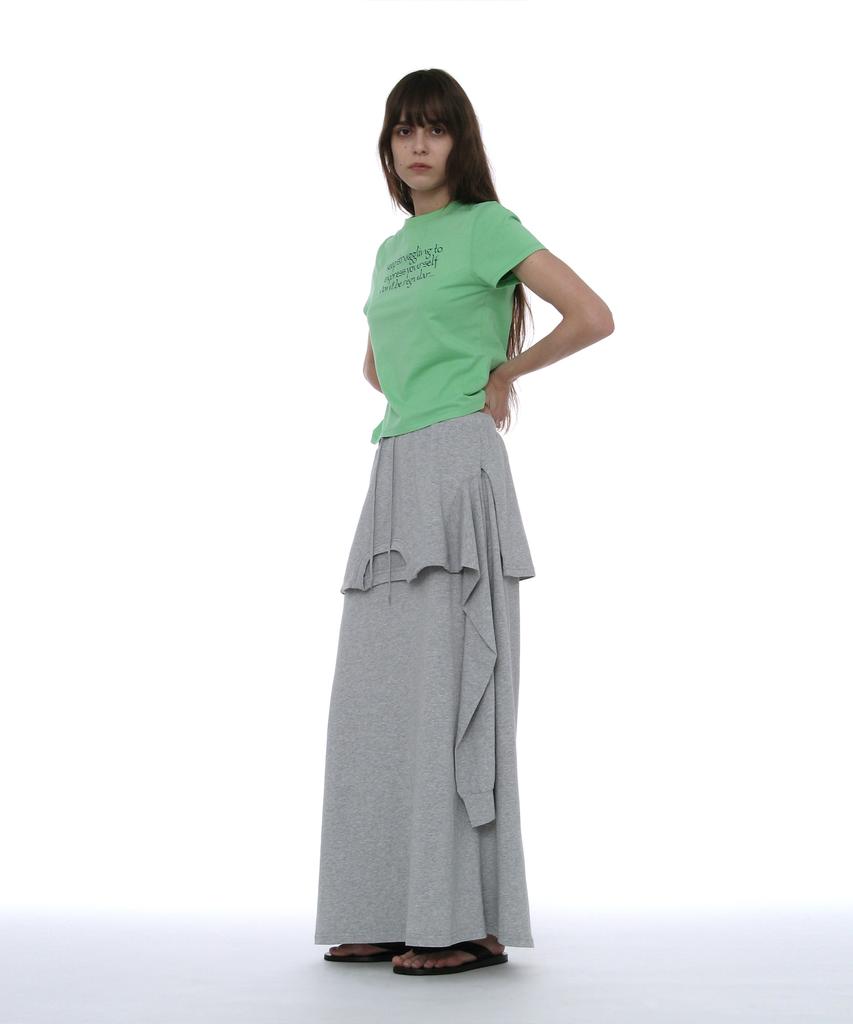 Partimento Woman Deconstructed Tee Maxi Skirt_Melange